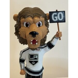 Los Angeles Kings Bailey The Lion Mascot Bobblehead GO Sign NHL 7" EXC Rare
